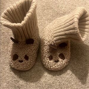 Zara Kids Beige Bear Slippers